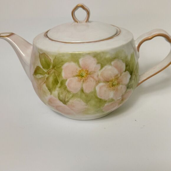 Taiwan Germany Johann Seltmann Vohenstrauß pink rose cup and  Vtg Vohenstrauss Johann Seltmann Bavaria Germany Floral Tespot Signed